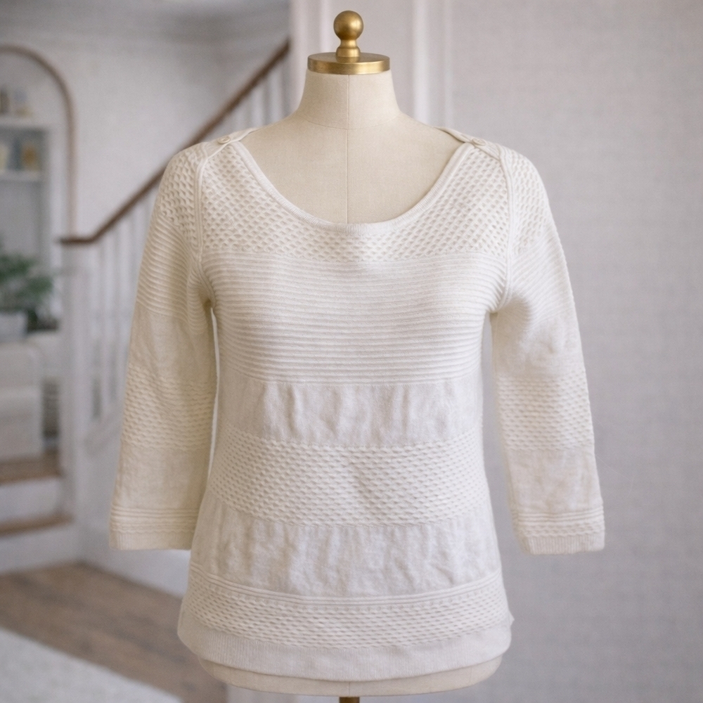 Banana Republic Cream Knit Sweater